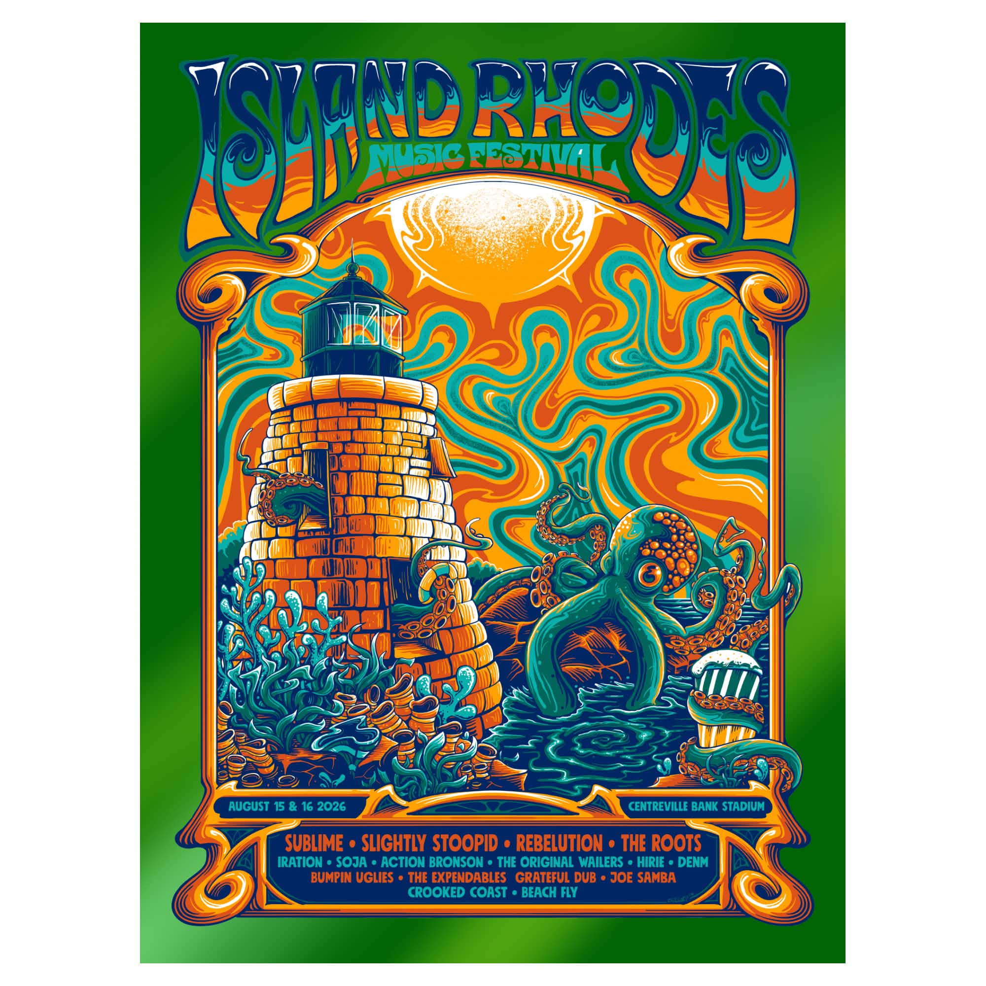 2026 Island Rhodes Poster - Green Variant