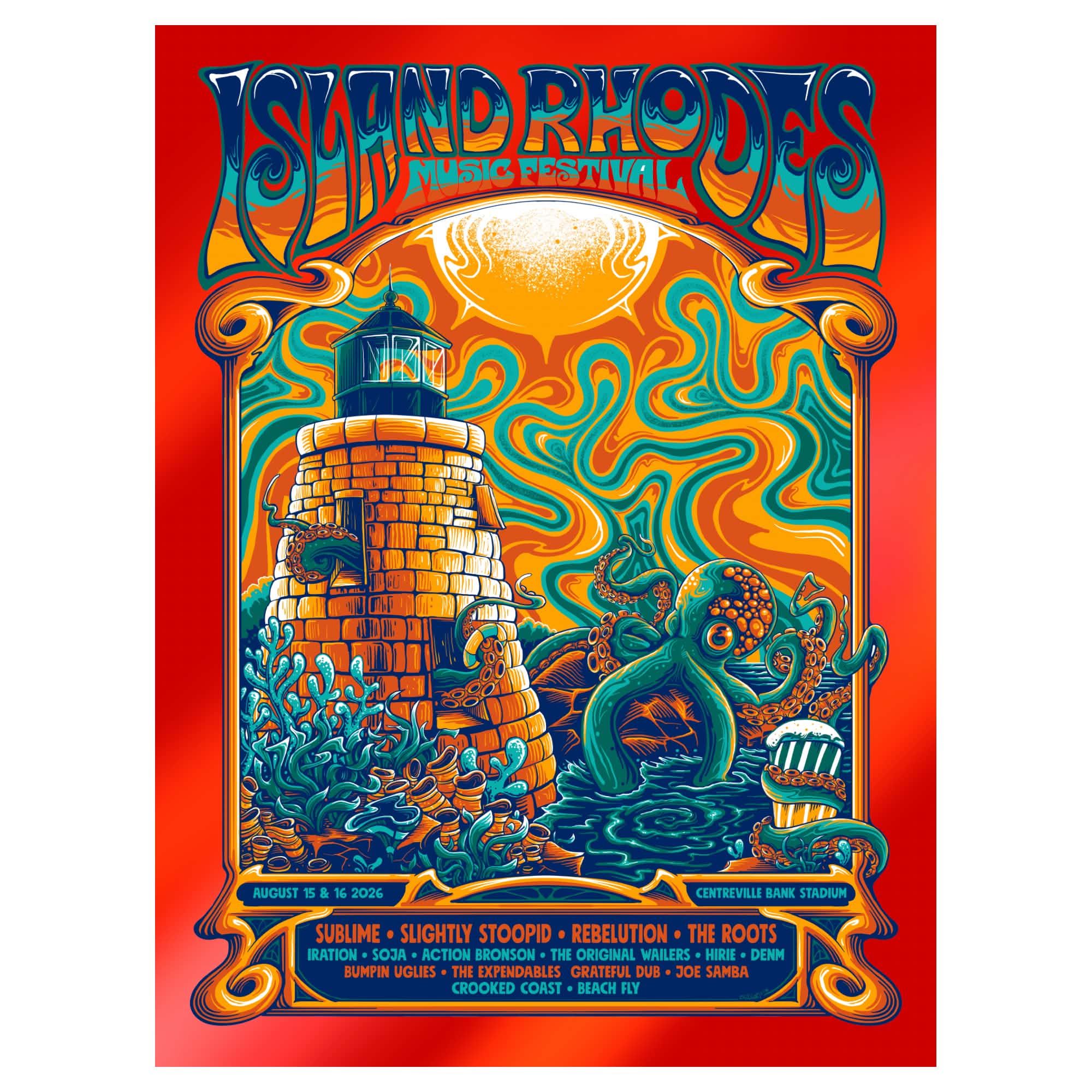 2026 Island Rhodes Poster - Red Variant